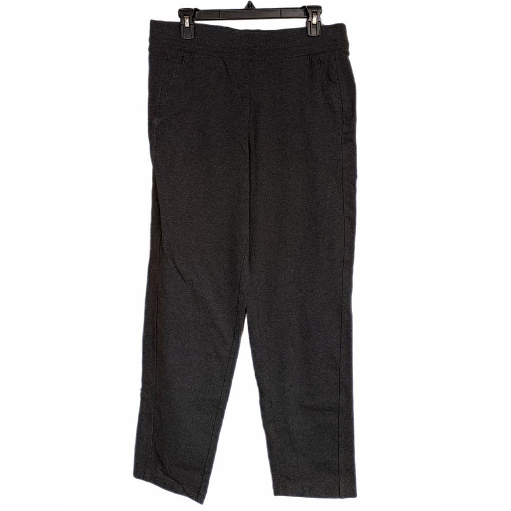 T by Talbots‎ Straight Leg Pants Charcoal Gray Heather Activewear Large VN5675